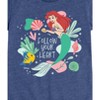 Girls' - Disney Princess - Ariel and Flounder Follow Your Heart Fitted Short Sleeve Graphic T-Shirt - 2 of 4