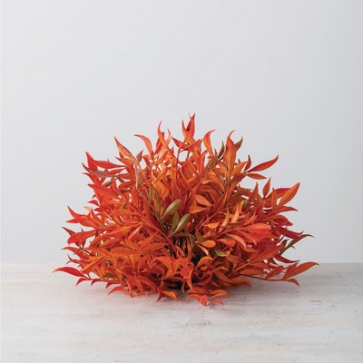 Sullivans Artificial Smilax and Berry 1/2 Orb Decorative Filler 9"H Orange