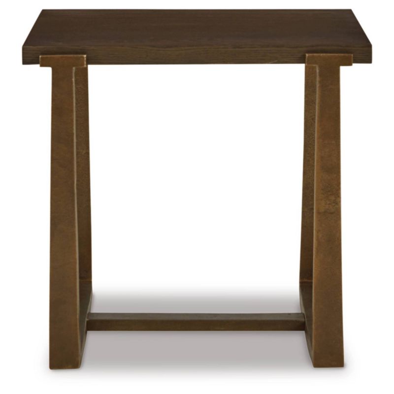 Balintmore Square End Table Metallic Brown/Beige - Signature Design by Ashley, 3 of 7