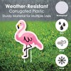 Big Dot of Happiness Pink Flamingo - Party Like a Pineapple - Yard Sign & Outdoor Lawn Decorations - Tropical Summer Party Yard Signs - Set of 8 - 3 of 4