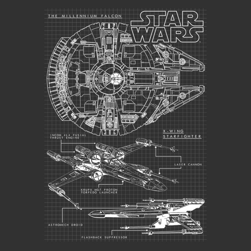 Men's Star Wars Millennium Falcon X-Wing T-Shirt, 2 of 6