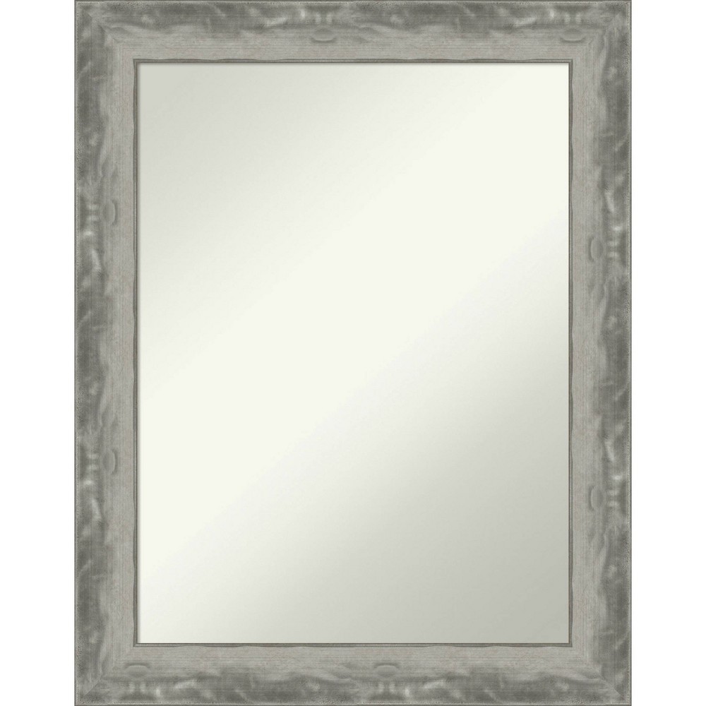Photos - Wall Mirror 23" x 29" Non-Beveled Waveline Silver Narrow  - Amanti Art