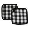 Annie Buffalo Check Black Pot Holder Set of 2 8x8 VHC Brands - 2 of 3