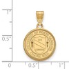 Black Bow Jewelry 14k Yellow Gold North Carolina Tar Heels NCAA Medium Pendant - 2 of 3