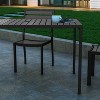 Emma and Oliver All-Weather Faux Teak Patio Dining Table with Steel Frame - Seats 4 - 4 of 4