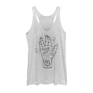 Women's Star Trek Vulcan Palm Reading Since 1966 Racerback Tank Top - 1 of 3