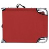 vidaXL Folding Sun Lounger with Canopy Red Aluminum - 4 of 4