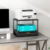 Simple Trending 2 Tier Desktop Printer Stand with Sliding Wood Storage Drawer - 2 of 4