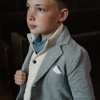 Hope & Henry Boys' Organic Mock Neck Cable Sweater with Buttons, Kids - 3 of 4