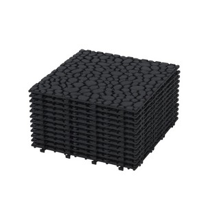 Aukfa 12x12 Inch Interlocking Plastic Deck Tiles for Outdoor - Lightweight Snap Lock Flooring, Waterproof Patio Balcony Backyard Tile, Easy DIY - 1 of 4