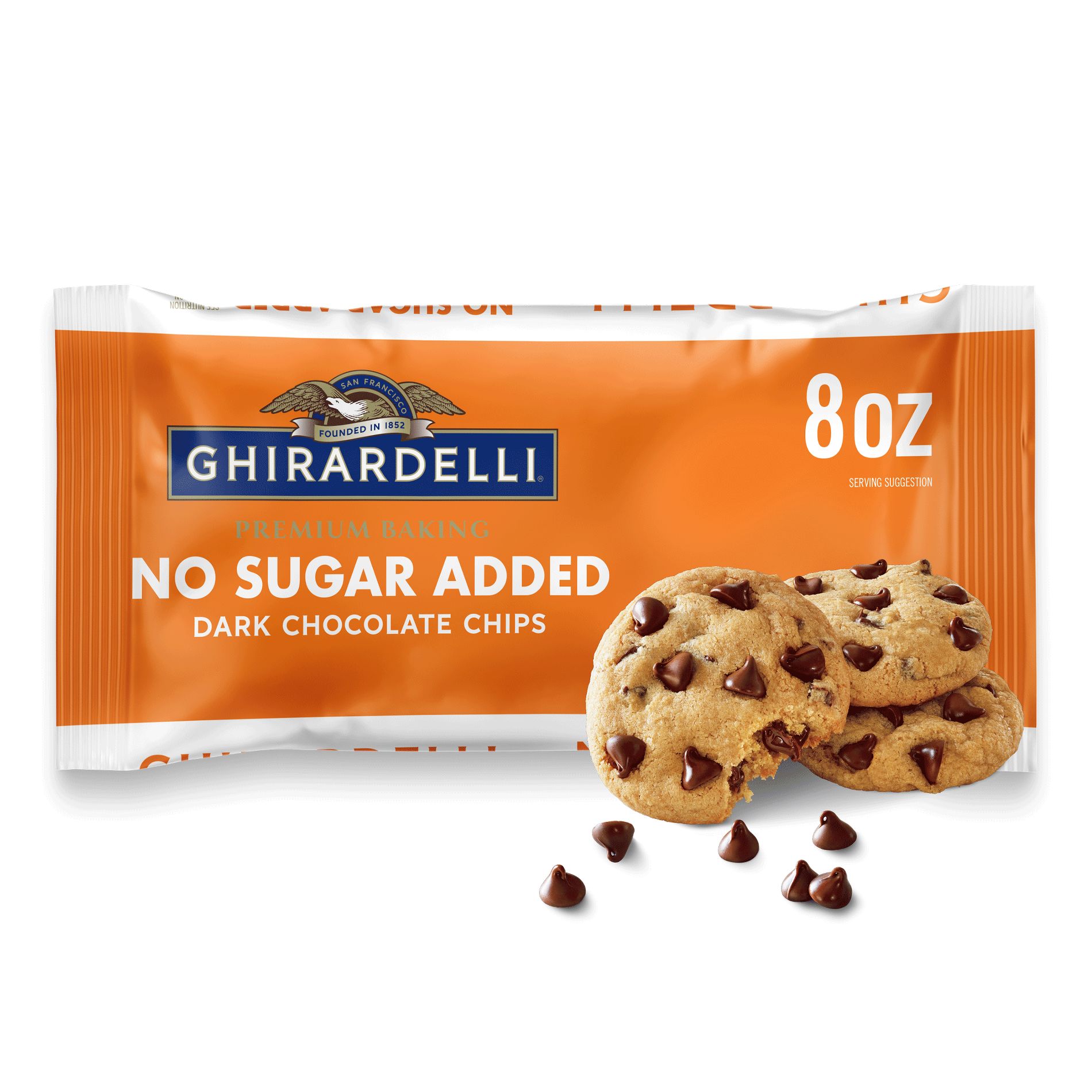 GHIRARDELLI Premium Baking No Sugar Added Dark Chocolate Chips - 8oz