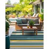 Unique Loom  Outdoor Border -Striped Area Rug - 2 of 4