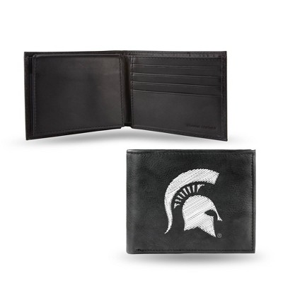 NCAA Michigan State Spartans Embroidered Genuine Leather Billfold Wallet