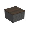 Famapy Stylish and Functional Coffee Table - Dark Grey Body with Brown Countertop, Ideal for Modern Living Rooms - 4 of 4