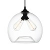 CWI Lighting Glass 2 Light Down Mini Pendant With Clear Finish - 2 of 4