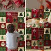 Christmas Flannel Blanket Throw, Red Green Checkered Tree Snow Ornaments Soft. - 4 of 4