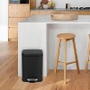 1.3 Gallon Small Bathroom Trash Can, Stainless Steel Garbage Can with Soft Close Lid & Removable Inner Bucket, Slim for Small Spaces, Kitchens - 2 of 4