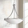 Possini Euro Design Deco Brushed Nickel Pendant Chandelier 24 1/4" Wide Modern White Marbled Bowl Glass 5-Light Fixture for Dining Room Kitchen Island - 2 of 4