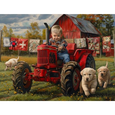 Sunsout Laundry Day Helper 300 pc   Jigsaw Puzzle 77082