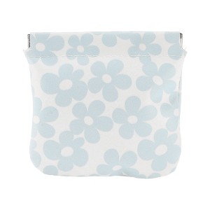 Unique Bargains Women's Snap Closure Cosmetic Bag Blue 1 Pc - 1 of 3