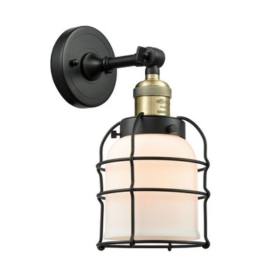 Bell Cage - 1 Light Wall Sconce In Traditional Style-12 Inches Tall and 6 Inches Wide