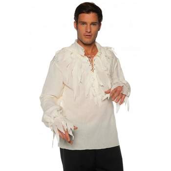 Underwraps Tattered Pirate Shirt Cream Men's Costume