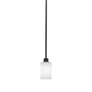 Toltec Lighting Edge 1 - Light Pendant in  Espresso with 4" White Muslin Shade - 1 of 1