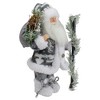 Northlight 12" Country Patchwork Gray and White Santa Claus Christmas Figure - 4 of 4