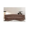 Meridian Furniture,Arc Brown Vegan Leather Modular Sofa - 2 of 4