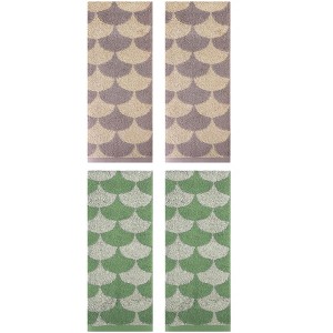 REGALWOVEN Geometric Absorbent Soft Cotton Decorative Hand Towel for Bathroom 4 Pack - 1 of 4