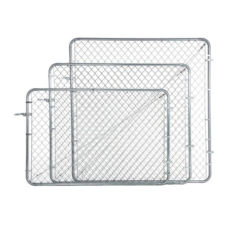 Adjust-A-Gate Fit-Right Chain Link Fence Walk-Through Gate Kit, Metal Fencing Gate with Round Corner Frame, 2 of 6
