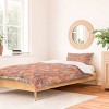 Deny Designs Twin/Twin Extra Long Schatzi Brown Joycelyn Ditsy Apricot Duvet Cover and Pillow Shams: Abstract Design, Machine Washable - 3 of 4