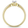 EVERLY JEWELRY | 10K Gold 1/10 CT TW Princess Cut Diamond Solitaire Engagement Ring - Multiple Metal Color Options - 3 of 4