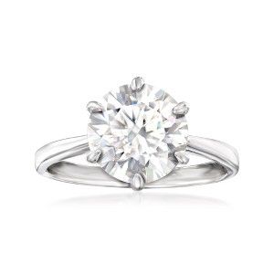 Ross-Simons 3.00 Carat Moissanite Solitare Ring in Sterling Silver - 1 of 4