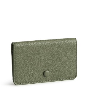 Vera Bradley Women's Leather Card Case Bronze Green : Target