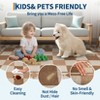 Checkered Easy Jute Runner Rug, Non-Slip Modern Rug Runners, Washable Ultra-Thin Low Pile Indoor Outdoor Carpet Accent Rugs - 4 of 4