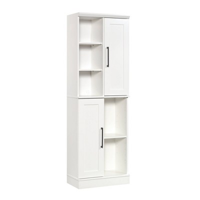 Sauder Homeplus 2 Door Storage Cabinet Soft White: Adjustable Shelves, Enclosed Back Panel