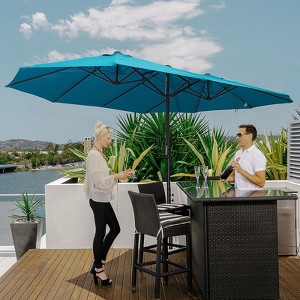 NicBex 15FT Patio Umbrella Waterproof Extra Large Outdoor Umbrella with Crank and Air Vent Double-Sided Pool Umbrella for Patio, Deck, Backyard - 1 of 4