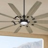 84" Minka Aire Rustic Farmhouse Outdoor Ceiling Fan with LED Light Remote Control Coal Seashore Gray Wet Rated for Patio Exterior - 2 of 4