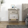 Nightstand with Drawer and 2-Tier Storage Shelves, Versatile End Table for Bedroom, Living Room, Dorm, and Small Spaces - 2 of 4