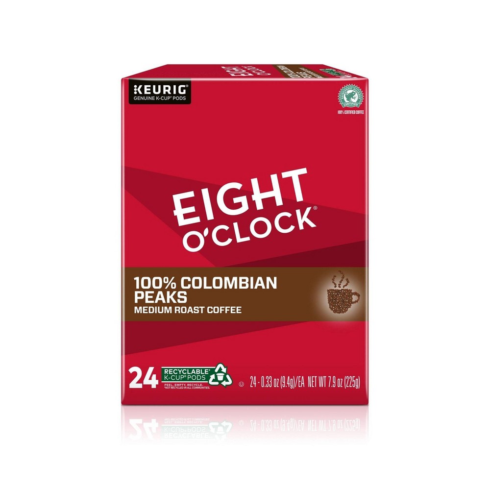 Eight O'Clock Colombian Medium Roast Coffee Pods - 24ct (best by 11/14/2024