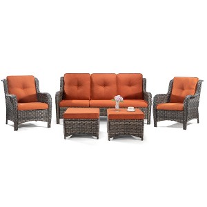 UPTIOT 7 - Person Outdoor Seating Group with Cushions - 1 of 4