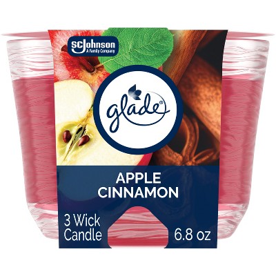 Glade 3 Wick Candles Apple Cinnamon - 6.8oz