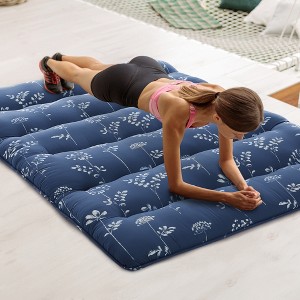 COZONY Twin/Full Size Japanese Floor Mattress – Floral Print Futon, Boho Foldable Roll-Up Sleeper for Dorm, Travel & Home, Portable & Space-Saving - 1 of 4