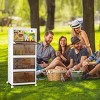 Racxily 4-Tier Foldable Storage Bins with Lid Front Magnetic Door&360¡ã Rotatable Wheels Collapsible Stackable Closet Organizer Containers - 4 of 4