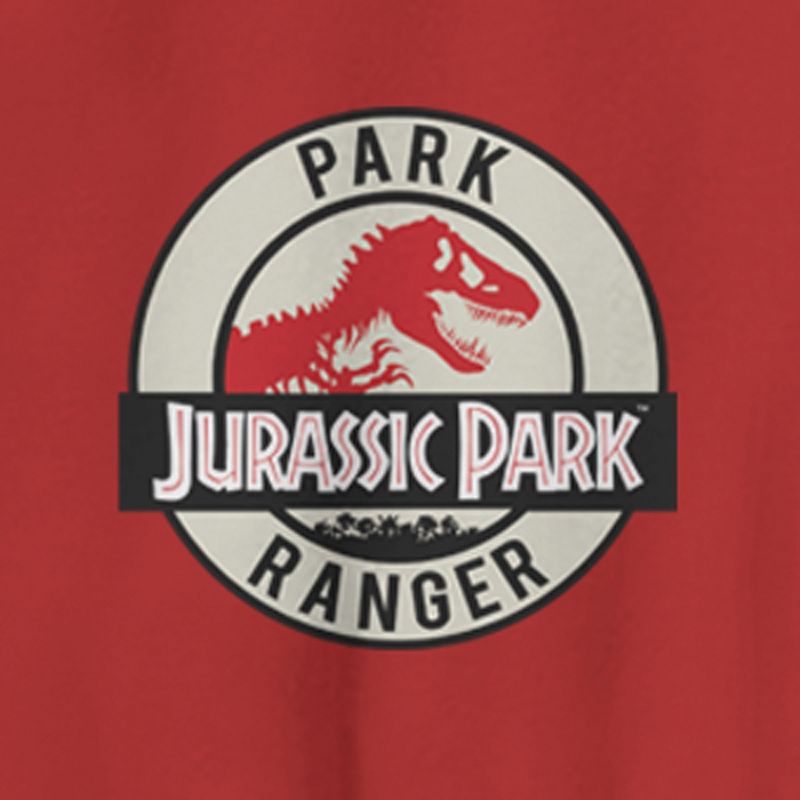 Boy's Jurassic Park Ranger Cream Logo Badge T-Shirt, 2 of 5