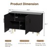Fluted Sideboard Buffet with 3 Doors  & Adjustable Shelves, Modern Accent Cabinet - 2 of 4
