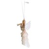 Dicksons Musical Notation Angels Pearlized White 4 Inch Resin Hanging Christmas Ornament Set of 3 - 2 of 4