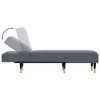 vidaXL Velvet Reclining Chaise Longue Dark Gray - Multifunctional Lounge Sofa with Metal Feet and High-Density Foam for Living Room - 4 of 4