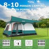 Tangkula 10-Person Camping Tent with Porch Large Family Cabin Tent w/ 2 Rooms 2 Doors - 3 of 4